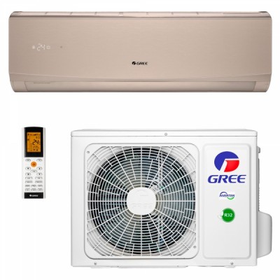 Кондиционер GREE LOMO Inverter GWH09QB-K6DND2E-I Wi-Fi (серебро-золото)